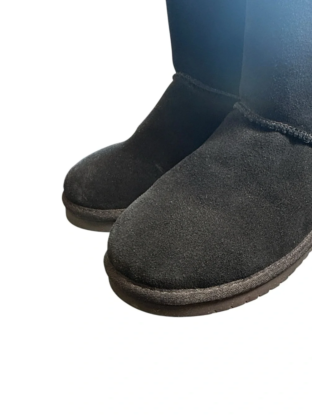 Koolaburra by UGG Black Faux Fur Bow Mid Boots Women’s US 8